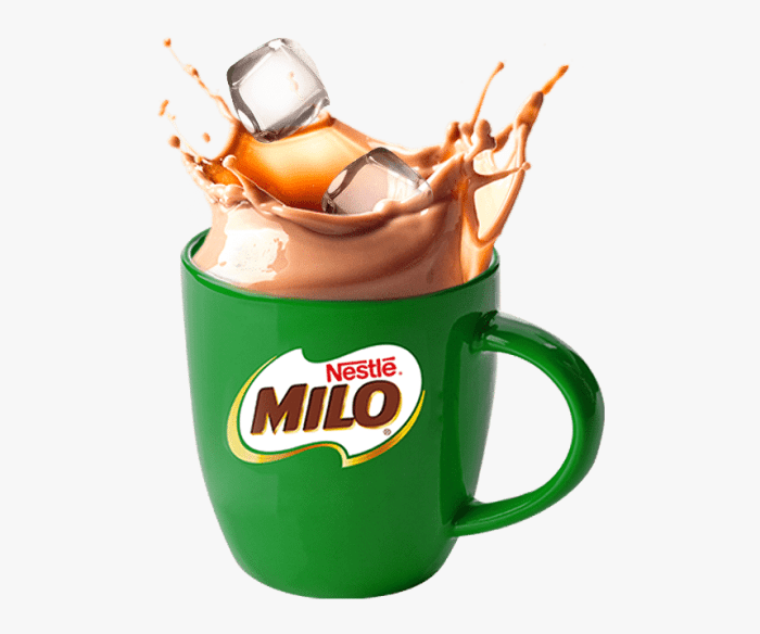 Contoh desain cdr es kepal milo spanduk